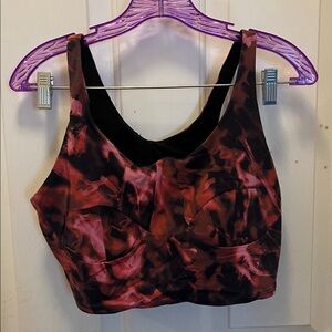 🍋 EUC Lululemon Nulu Front-Darting Yoga Bra - Intensity Pink Blossom Multi - 12